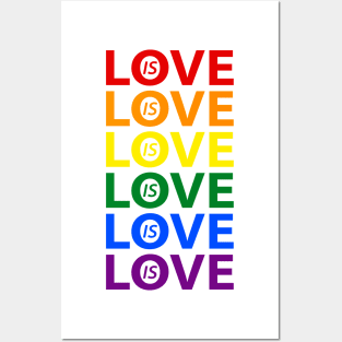 Rainbow Love is Love LGBTQ Pride Posters and Art